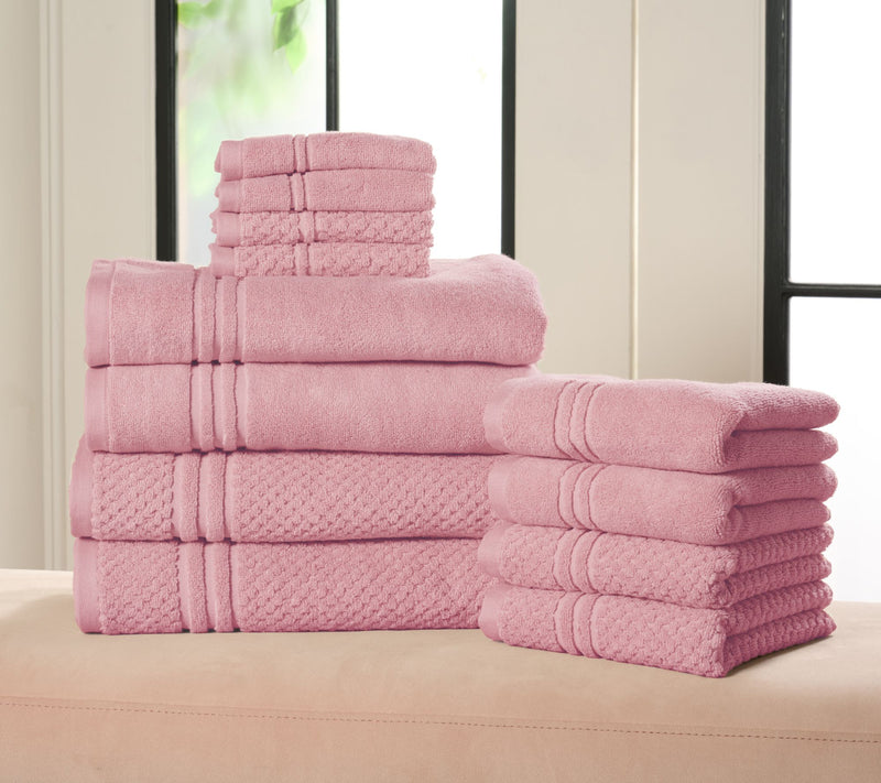 Home Reflections 100% Cotton Solid & Texture 12-pc Towel Set — View 19