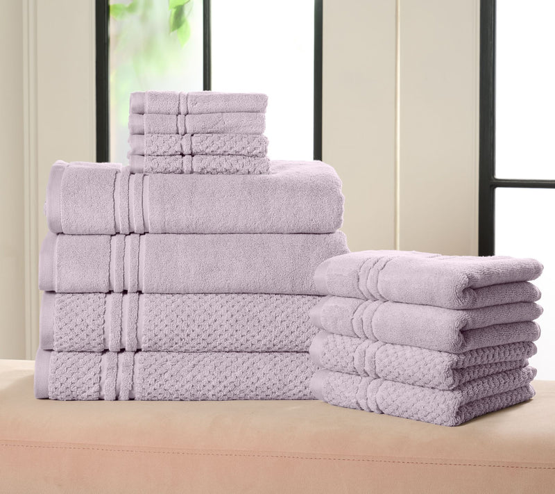 Home Reflections 100% Cotton Solid & Texture 12-pc Towel Set — View 21