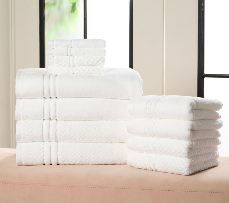 Home Reflections 100% Cotton Solid & Texture 12-pc Towel Set — View 25