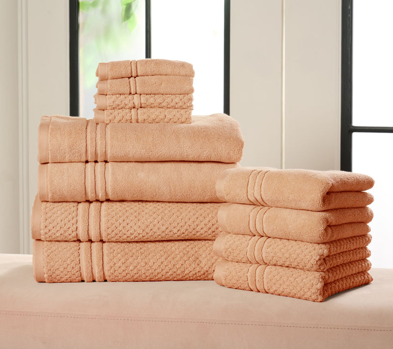 Home Reflections 100% Cotton Solid & Texture 12-pc Towel Set — View 17