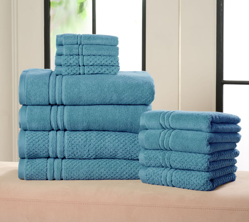 Home Reflections 100% Cotton Solid & Texture 12-pc Towel Set — View 11
