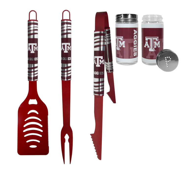 Siskiyou Sports College NCAA Color BBQ Tools with S&P Shakers — View 12
