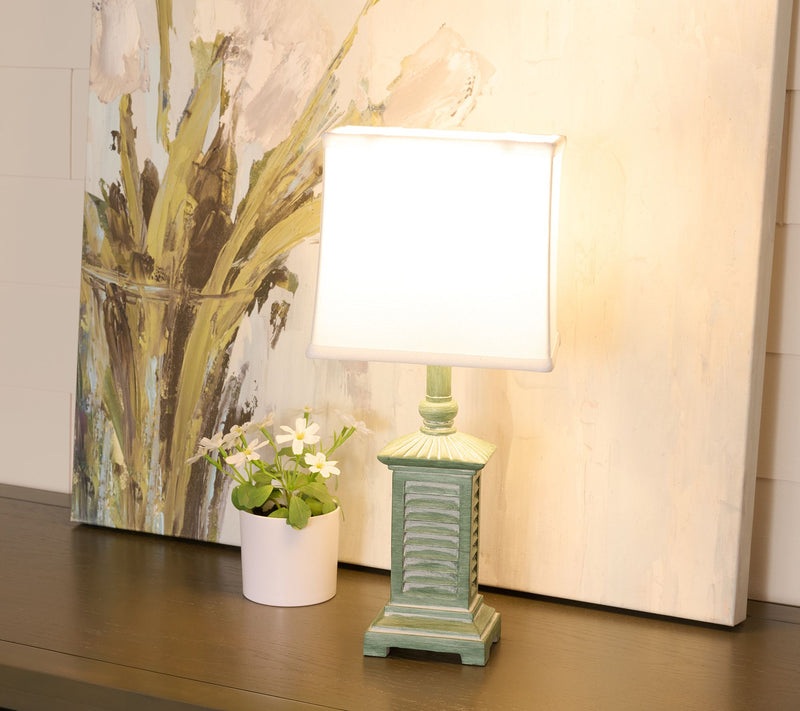 18.5" Shutter Lamp with Shade by Valerie — View 13