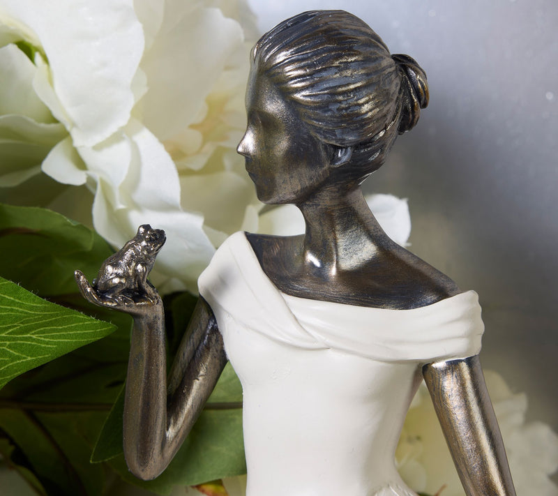 14" Indoor/Outdoor Garden Maiden with Frog by Valerie — View 2