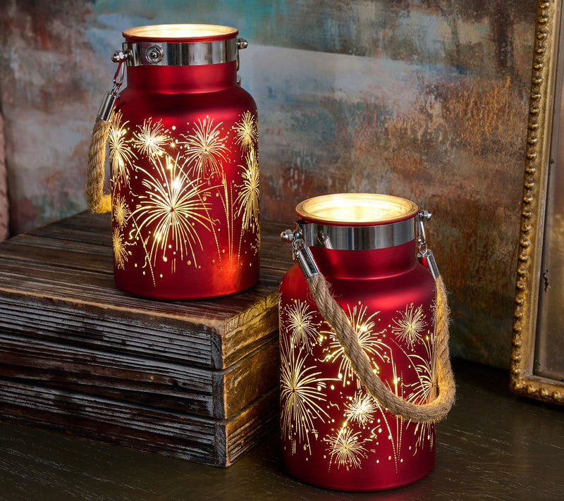 Set of 2 7" Celebration Fireworks Lanterns by Valerie — View 9