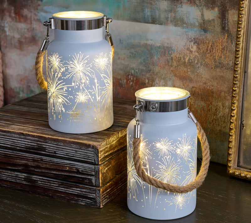 Set of 2 7" Celebration Fireworks Lanterns by Valerie — View 10