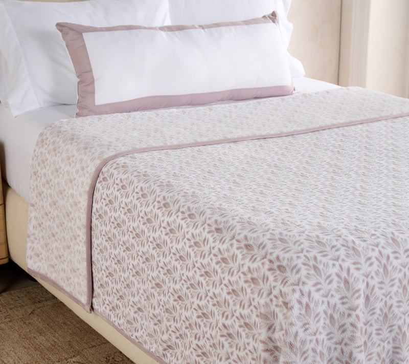 W by Wamsutta Fleur Damask Plush Printed Blanket- Twin — View 13