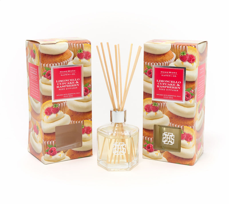 HomeWorx by Slatkin + Co. S/2 Raspberry Limon Cupcake Reed Diffusers — Main view