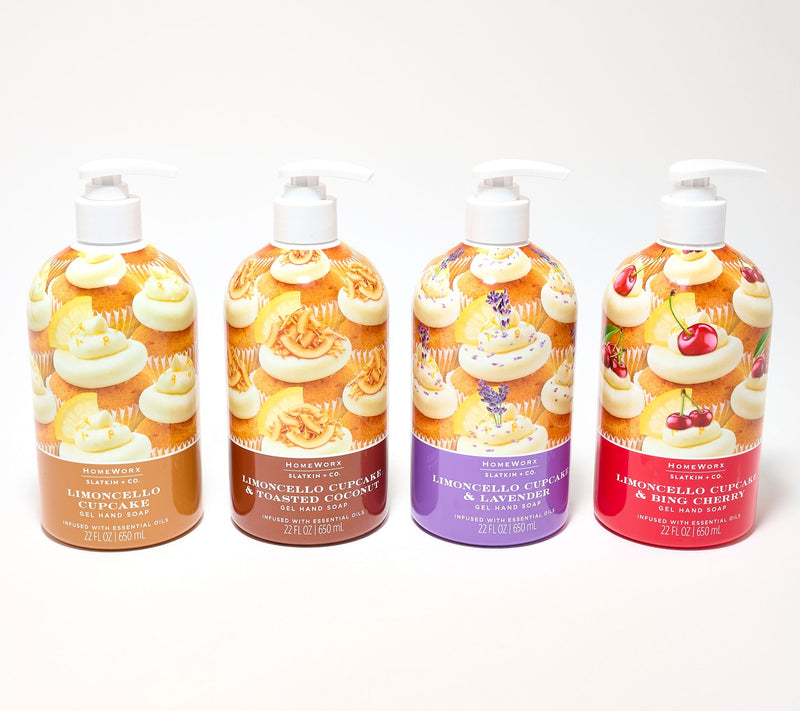 HomeWorx_by Slatkin + Co. S/4 22oz Limoncello Gel Hand Soaps — Main view