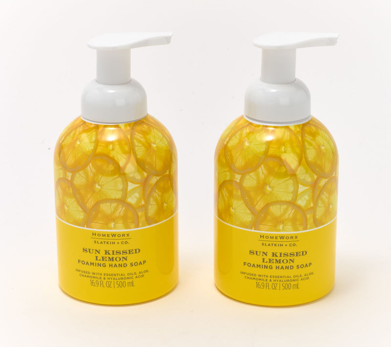 HomeWorx by Slatkin + Co. S/2 16oz Foam Hand Soaps Sunkissed Lemon — Main view