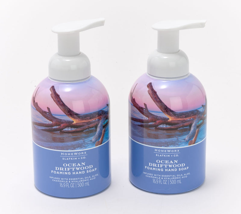 HomeWorx by Slatkin + Co. S/2 16oz Ocean Driftwood Foam Hand Soap — Main view
