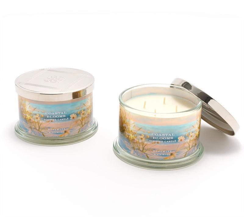 HomeWorx by Slatkin + Co. S/2 18oz Candles Coastal Blooms — Main view