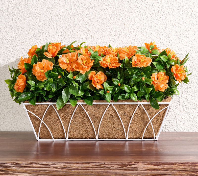 Wicker Park 20" Indoor/Outdoor Faux Azalea Planter Box — View 3