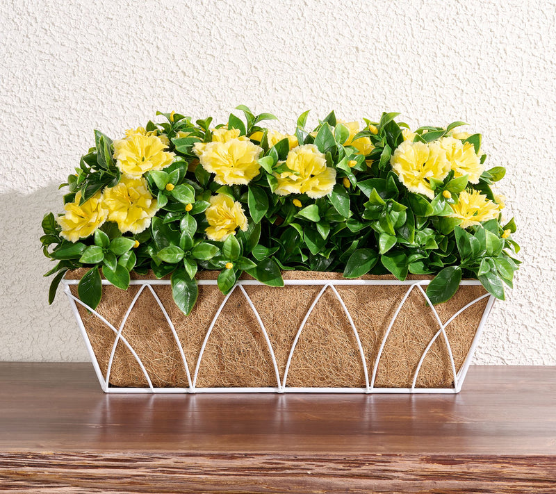 Wicker Park 20" Indoor/Outdoor Faux Azalea Planter Box — View 9