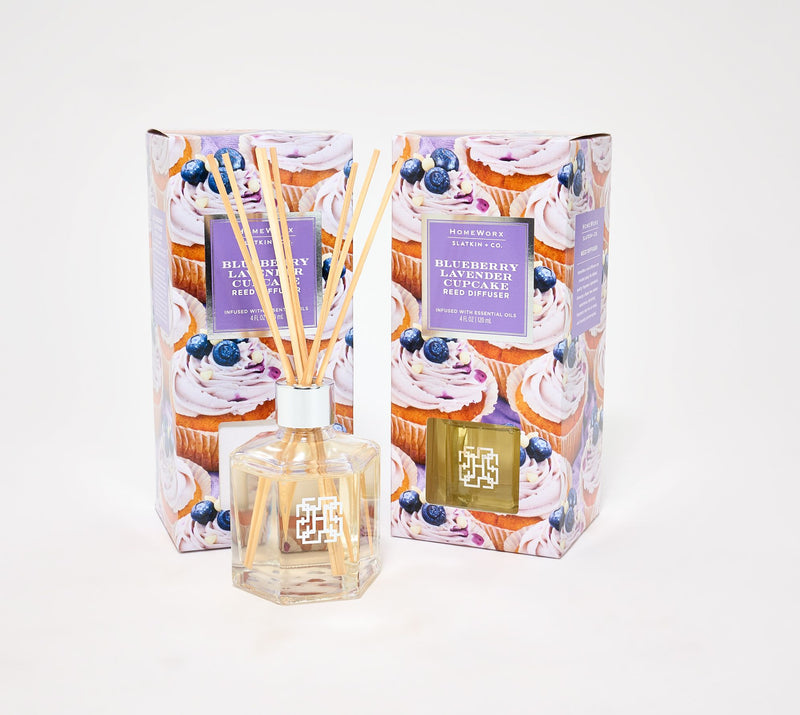 HomeWorx by Slatkin + Co. S/2 Blueberry Lav Cupcake Reed Diffusers — Main view