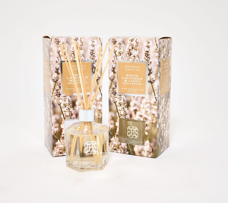 HomeWorx by Slatkin + Co. S/2 Linen & Lavender Reed Diffusers — Main view