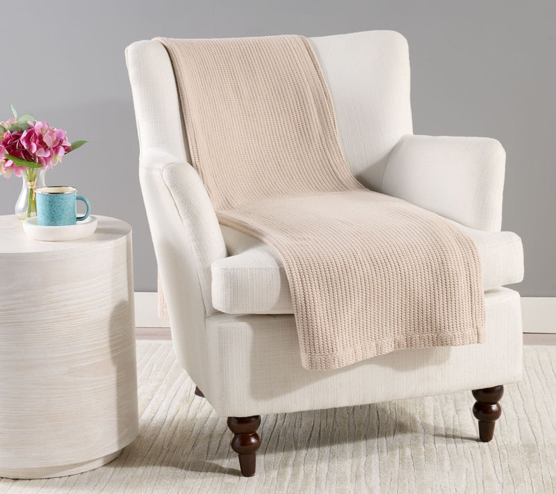 Martha Stewart 100% Cotton Waffle 60x70 Throw — View 3
