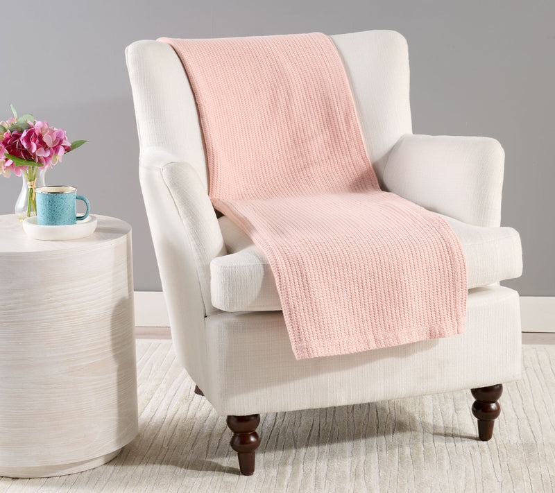 Martha Stewart 100% Cotton Waffle 60x70 Throw — View 7