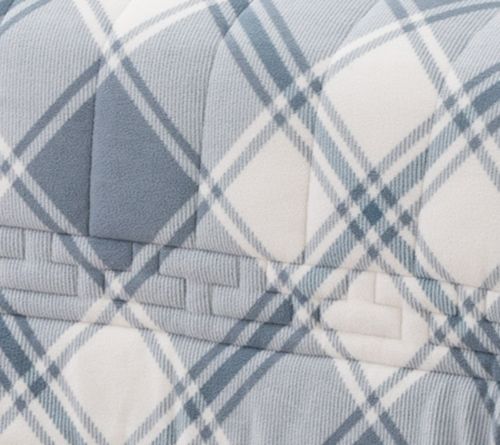 Berkshire Polarfleece Diamond Plaid Comforter & Sham Set- King — View 4