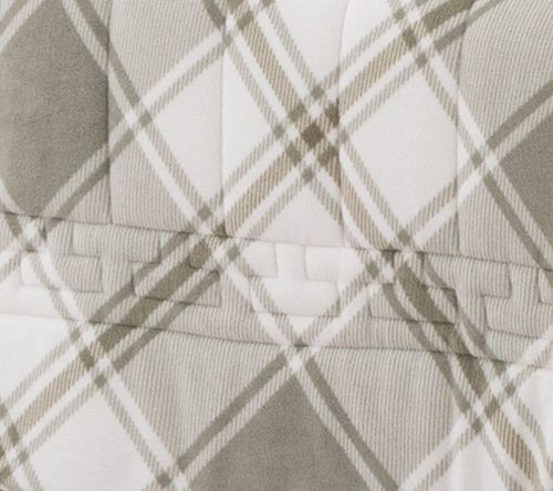 Berkshire Polarfleece Diamond Plaid Comforter & Sham Set- King — View 10