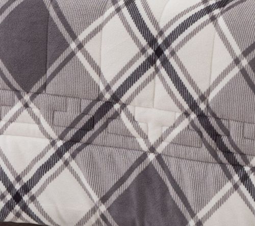 Berkshire Polarfleece Diamond Plaid Comforter & Sham Set- King — View 8