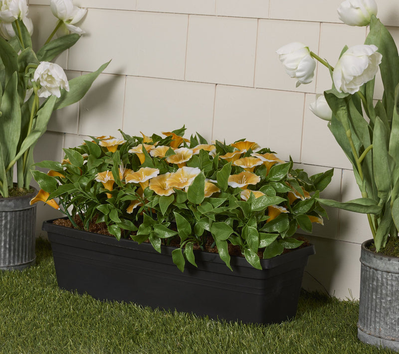 Wicker Park 20" Oversized Indoor/Outdoor Faux Floral Planter Box — View 13