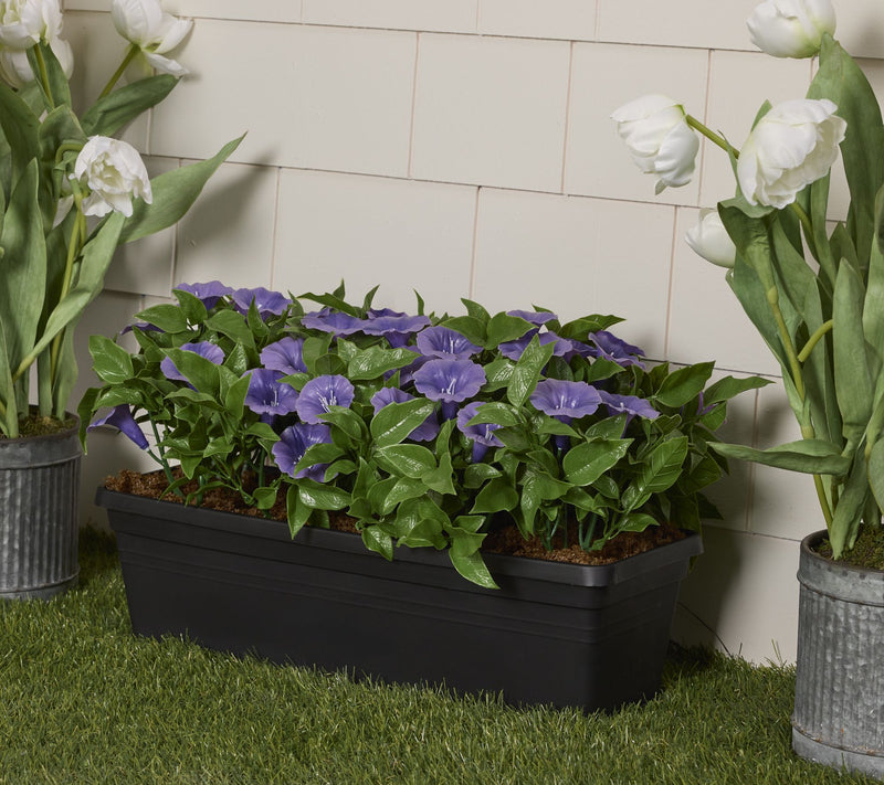 Wicker Park 20" Oversized Indoor/Outdoor Faux Floral Planter Box — View 7