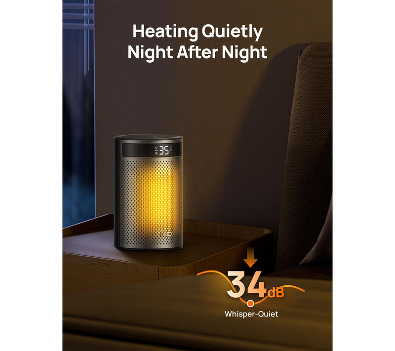 DREO Space Heater with Remote and 3 Heat Levels — View 5
