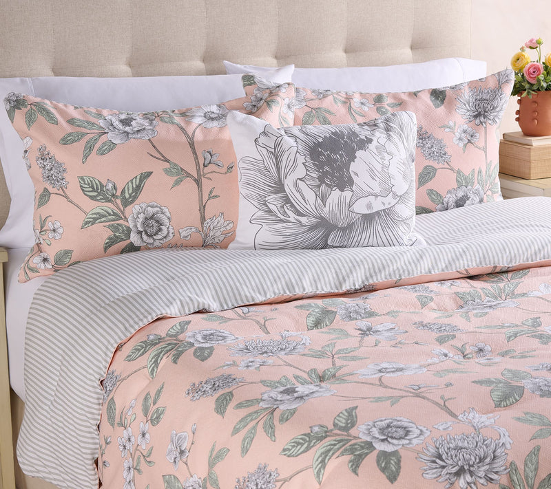 Home Reflections Garden Toile Comforter Set - King — View 5