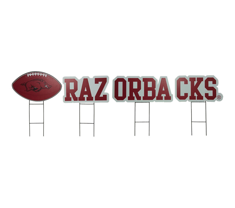 Pegasus Sports NCAA Wordmark & Football 4 Pack Yard Sign Set — View 3