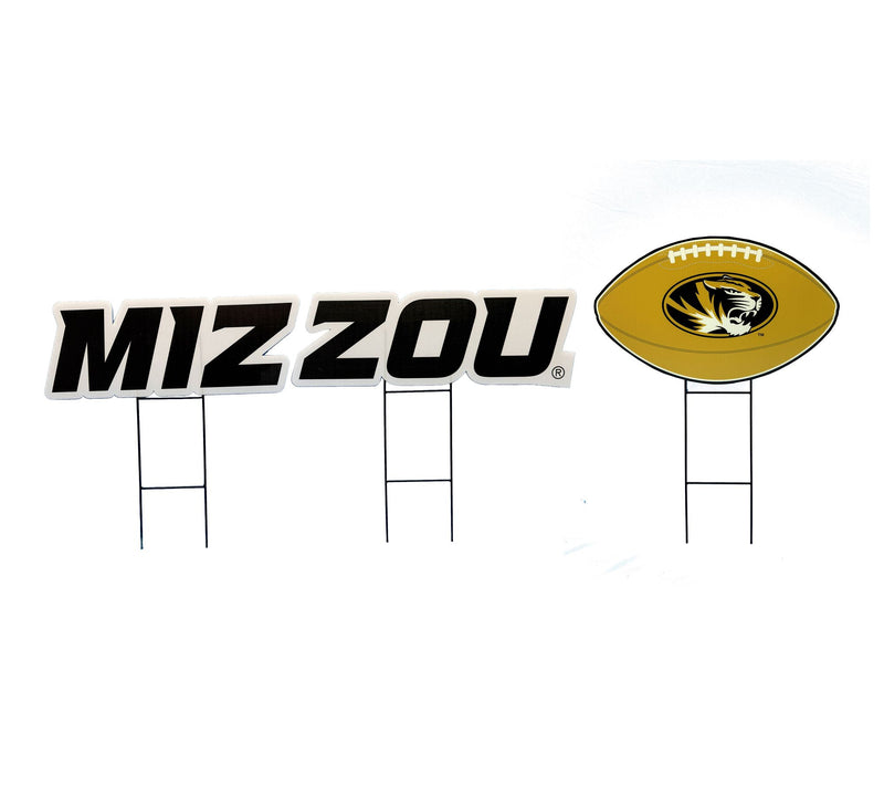Pegasus Sports NCAA Wordmark & Football 3 Pac k Yard Sign Set — View 4