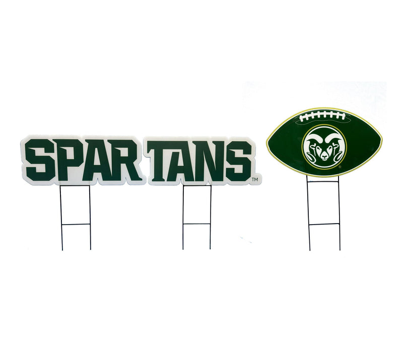 Pegasus Sports NCAA Wordmark & Football 3 Pac k Yard Sign Set — Main view