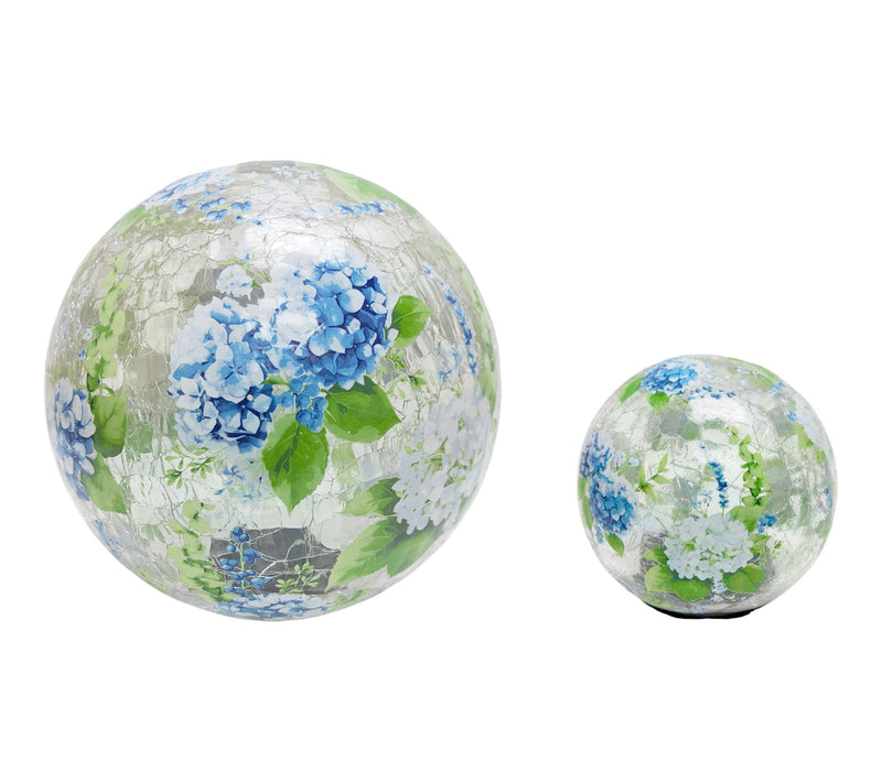 Temp-tations Seasonal Set of 2 Crackle Glass Gazing Balls — View 6
