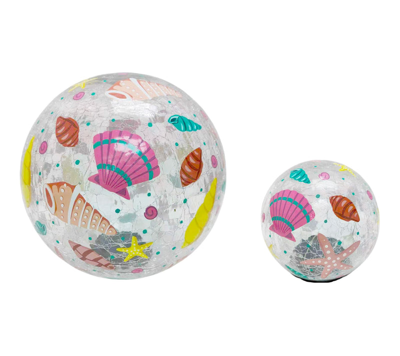 Temp-tations Seasonal Set of 2 Crackle Glass Gazing Balls — View 7