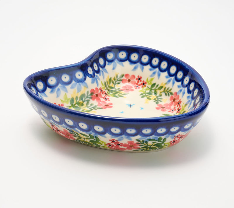 Lidia's Polish Pottery Heart Bowl — View 2