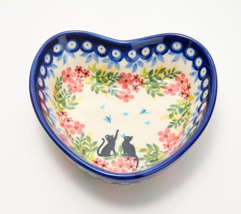 Lidia's Polish Pottery Heart Bowl — Main view