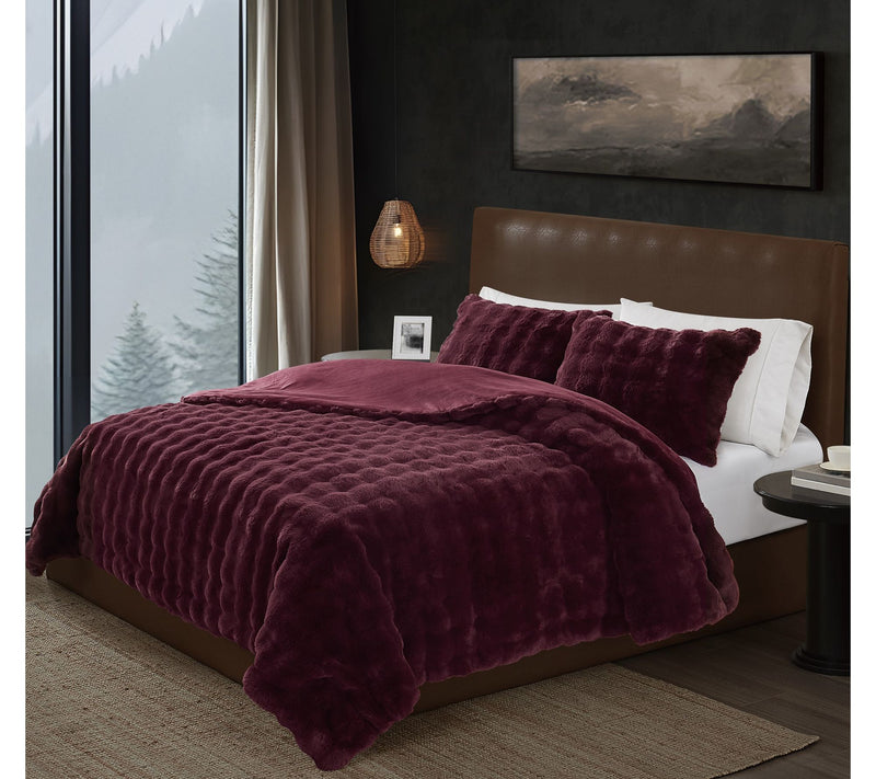 Frye Bubble Faux Fur King Comforter Set — View 13