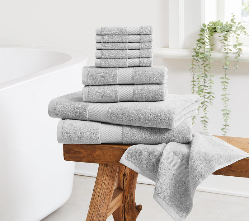 Cannon Luxe Turkish Cotton 10 Piece Towel Set — View 13