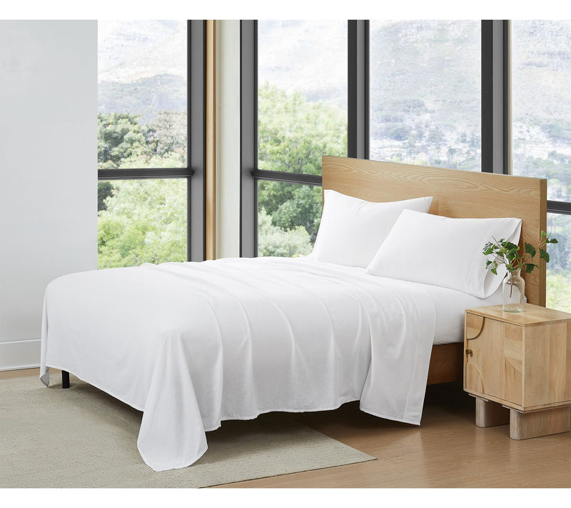 Frye 100% Cotton Linen Weave King 4 Piece SheetSet — View 2