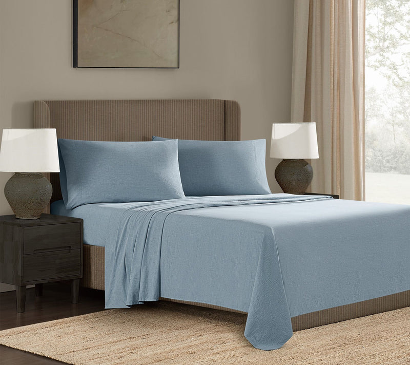 Frye Dusted Denim CVC Queen 4 Piece Sheet Set — View 12