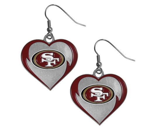 Siskiyou Sports NFL Heart Dangle Earrings — View 4