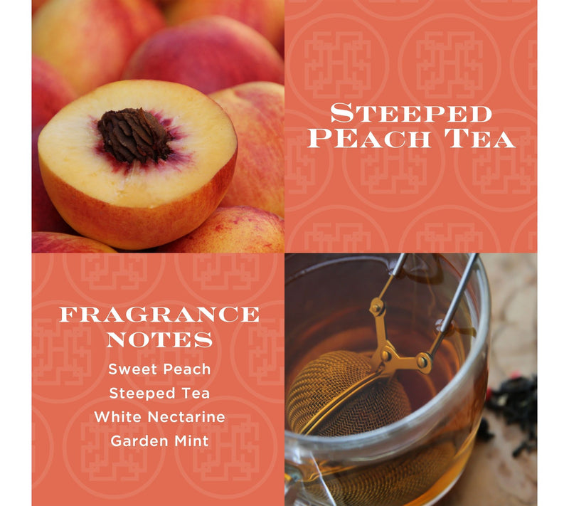 HomeWorx by Slatkin + Co. S/2 18oz Steeped Peach Tea Candles — View 3