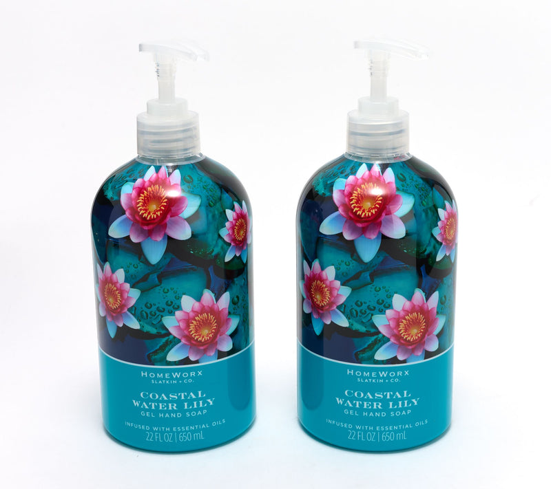 HomeWorx by Slatkin + Co. S/2 22oz Coastal Lily Gel Hand Soap — Main view