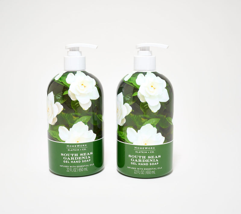 HomeWorx by Slatkin + Co. S/2 22oz Sea Gardenia Gel Handd Soaps — Main view
