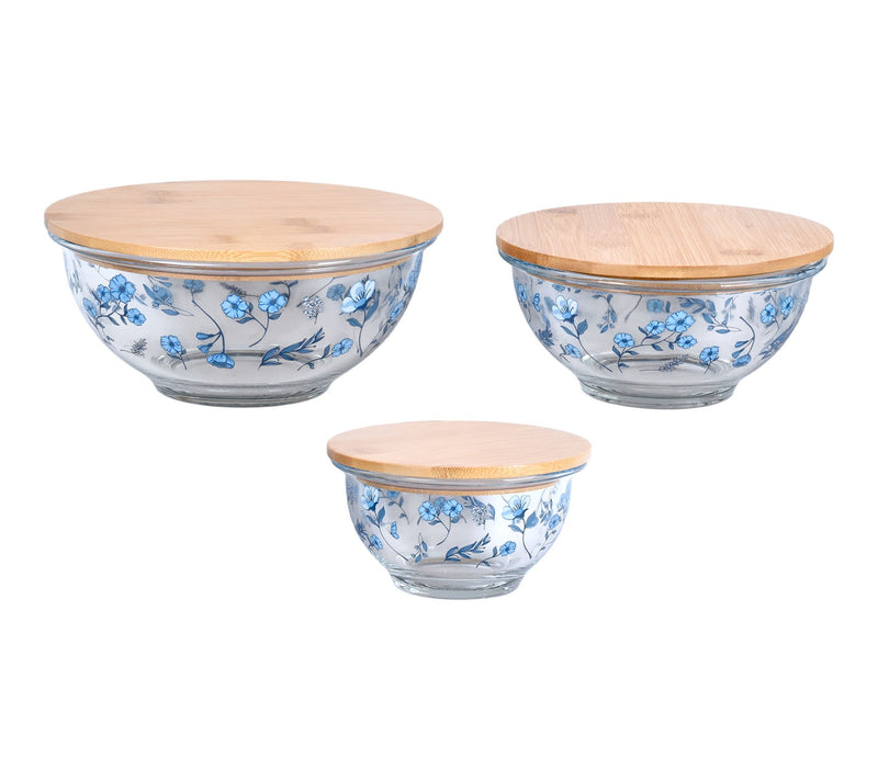 Temp-tations Seasonal Set of 3 Glass Bowls w/ Bamboo Lids — View 7