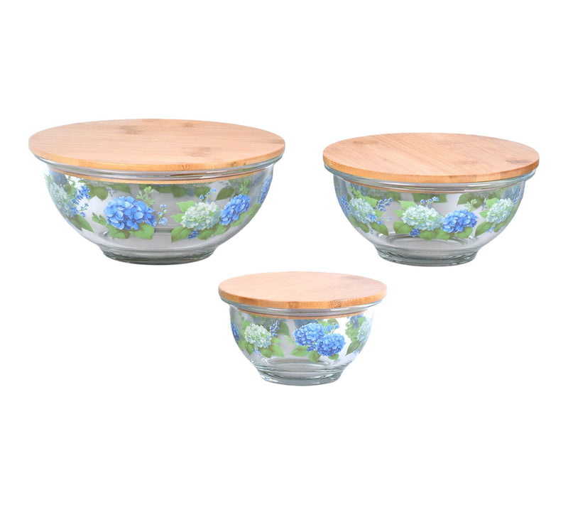 Temp-tations Seasonal Set of 3 Glass Bowls w/ Bamboo Lids — View 8