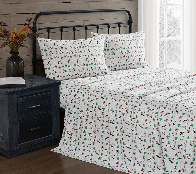 Truly Soft Holiday Dogs King Flannel Sheet Set — Main view