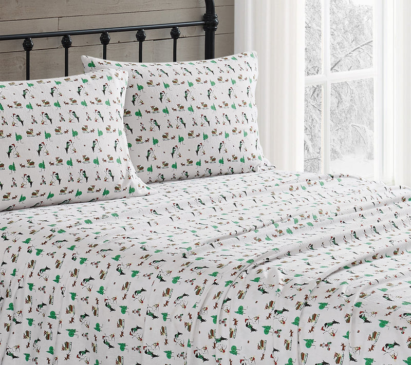 Truly Soft Holiday Dogs Queen Flannel Sheet Set — View 2