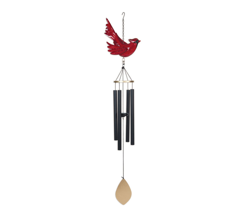 Sunset Vista Designs Winter Cardinal Wind Chime — View 2