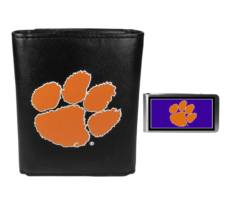 Siskiyou Sports College NCAA Leather Tri-fold &Money Clip — View 3